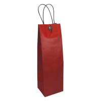 Bolsa de papel para botellas de vino con cierre rojo (10 unidades) 402888