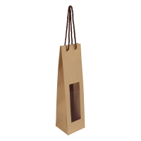 Bolsa de papel para botellas de vino marrón (25 unidades) 402886