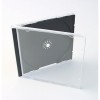 Caja para CD transparente con bandeja negra (25 unidades)
