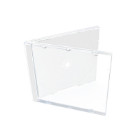 White label Caja para CD transparente con bandeja transparente (25 unidades)  050061