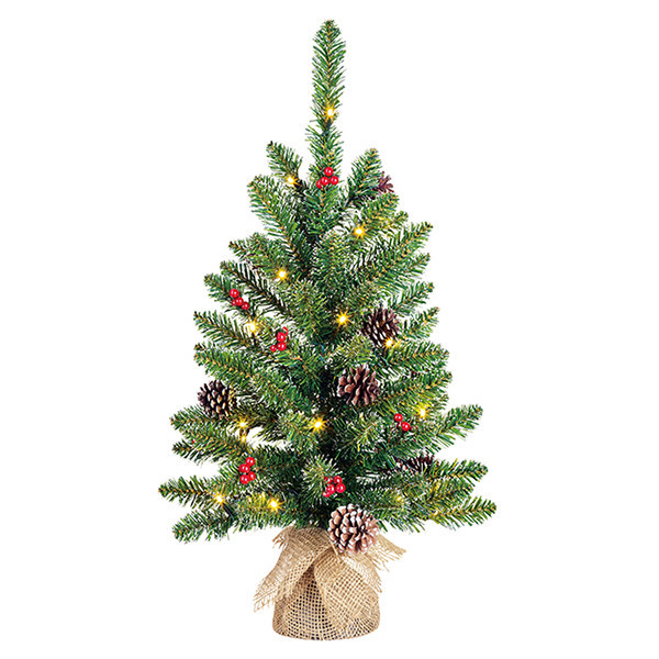 Creston Árbol de Navidad artificial de 60 cm con 20 luces LBB00092 - 1