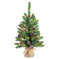 Creston Árbol de Navidad artificial de 60 cm con 20 luces LBB00092