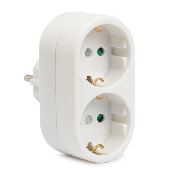 White label Enchufe adaptador (bidireccional, 16A blanco) PSSPL200F1WT N030901001 - 1