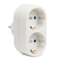 White label Enchufe adaptador (bidireccional, 16A blanco) PSSPL200F1WT N030901001