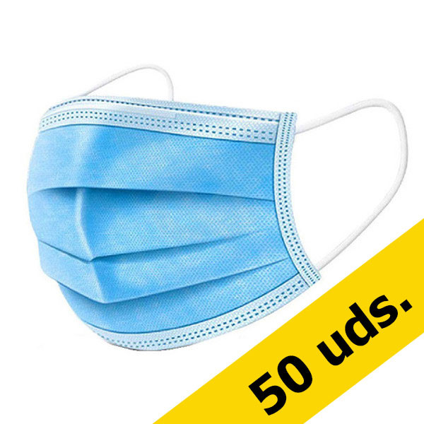 White label Mascarilla desechable 3 capas (50 unidades)  049950 - 1