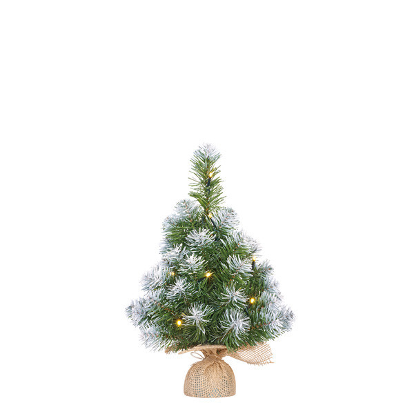 Norton Árbol de Navidad artificial nevado de 45 cm con 10 luces LBB00099 - 1