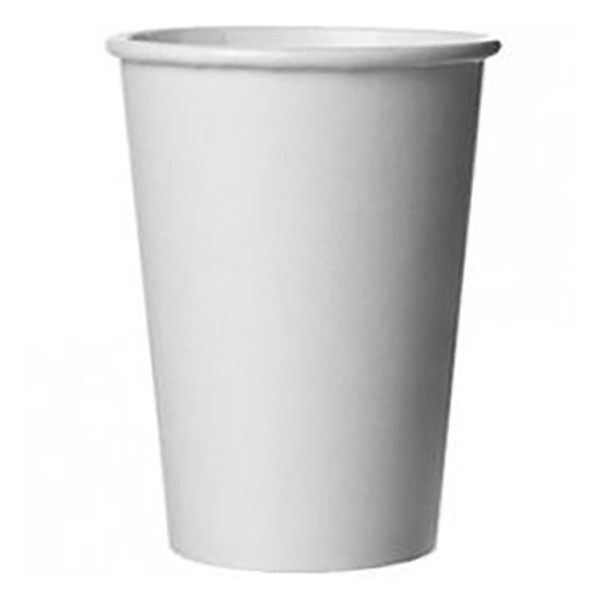 Tazas de café de cartón blanco (100 unidades)