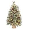 Vandans árbol de Navidad artificial efecto nieve con 20 luces 60 cm LBB00104 - 1