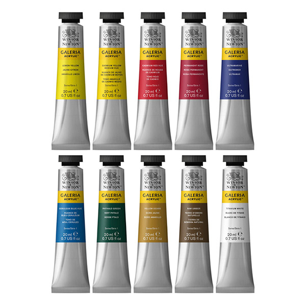 Winsor & Newton Galeria Tubos de pintura acrílica de 20 ml (10 unidades) 410180 - 2