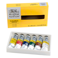 Winsor & Newton Galeria Tubos de pintura acrílica de 60 ml (6 unidades) 410181