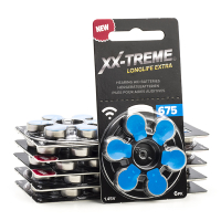 XX-TREME Longlife Extra 675/PR44/Azul Pilas para audífonos 60 unidades (marca 123tinta)  A1200011