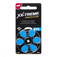 XX-TREME Longlife Extra 675/PR44/Azul Pilas para audífonos 6 unidades (marca 123tinta) 675A 675AE 675HPX 7003ZD AC675 A1200013