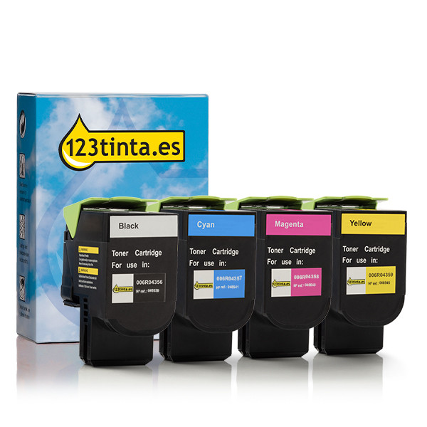 Xerox 006R04356, 57, 58, 59 toners (marca 123tinta) | Pack negro + 3 colores 130820 - 1