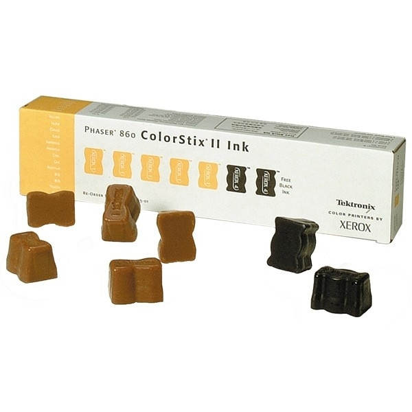 Xerox 016190501 ColorStix tinta solida 5x amarilla + 2x negra (original) 016190501 046609 - 1