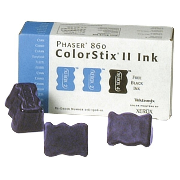 Xerox 016190601 ColorStix tinta solida 5x cian + 1x negro (original) 016190601 046610 - 1