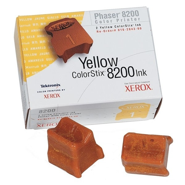 Xerox 016204300 tinta sólida ColorStix amarilla 2 unidades (original) 016204300 046666 - 1