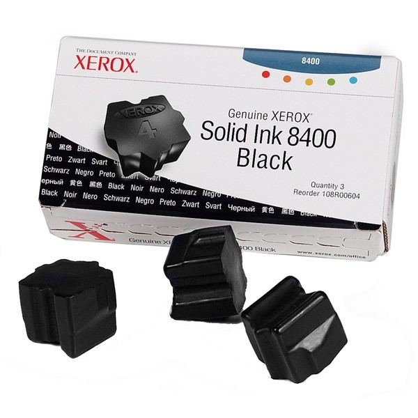 Xerox 108R00604 tinta sólida negra 3 unidades (original) 108R00604 046726 - 1