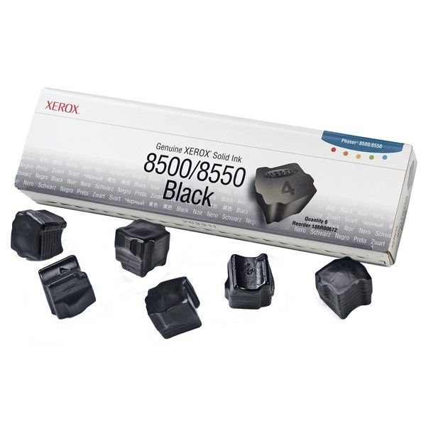Xerox 108R00672 tinta sólida negro 6 unidades (original)