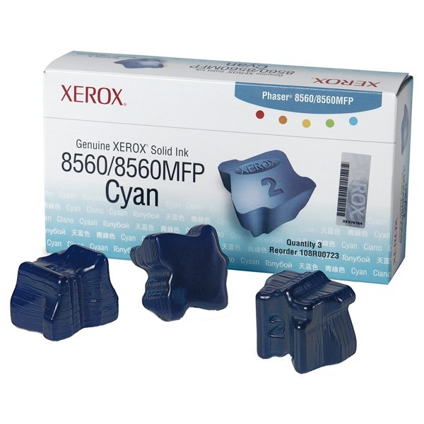 Xerox 108R00723 tinta sólida cian 3 unidades (original) 108R00723 047226 - 1