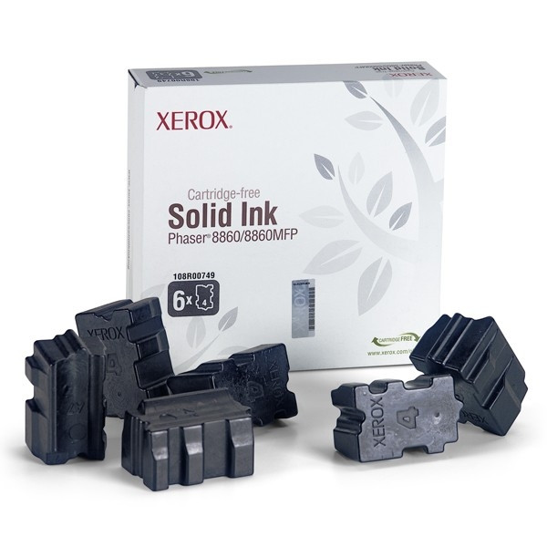Xerox 108R00749 tinta solida negra 6 unidades (original) 108R00749 047374 - 1