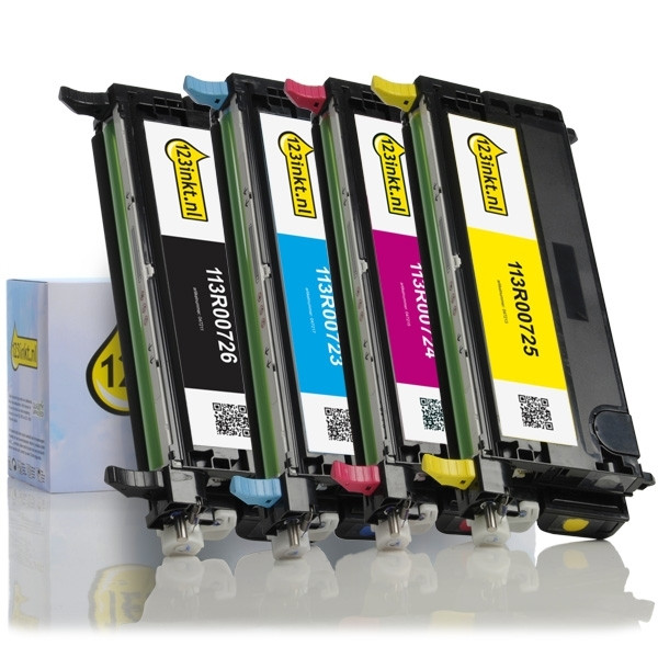 Xerox 113R00726, 725, 724, 723 toners (marca 123tinta) | Pack negro + 3 colores 130183 - 1