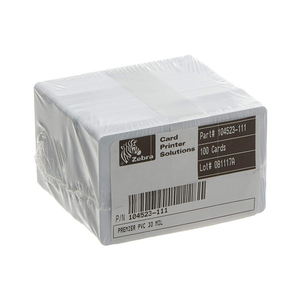 Zebra 104523-111 tarjetas PVC blancas (500 unidades) (Original) 104523-111 141499 - 1