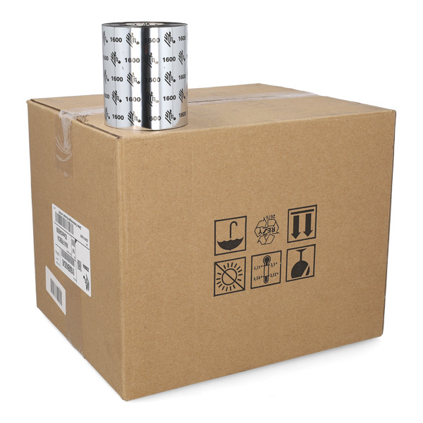 Zebra 1600 Cinta de cera (01600BK08345) 83 mm x 450 m (18 cintas) (original) 144540 - 1