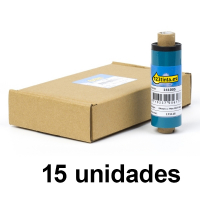 Zebra 2300 Pack ahorro x15 cinta de cera (02300GS08407) 84 mm x 74 m (marca 123tinta) 02300GS08407C 141522