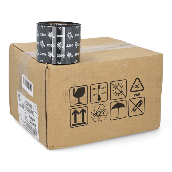 Zebra 2300 cinta de cera (02300BK06045) 60 mm x 450 m | 12 unidades (original) 141058 - 1