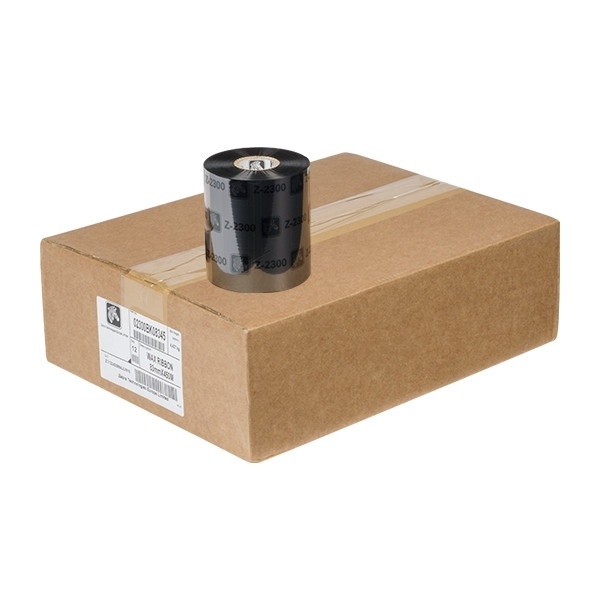zebra 2300 cinta de cera 02300bk11045 110 mm x 450 m  12 unidades original