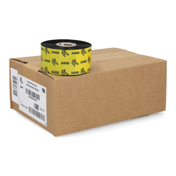 Zebra 3400 cinta de cera/resina (03400BK04045) 40 mm x 450 m | 6 unidades (original) 141110 - 1