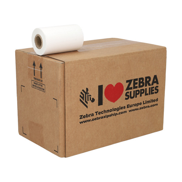Zebra Z-Perform 1000D cinta para impresora - Cinta de impresoras matriciales (MZ320, Transferencia térmica, Color blanco, 14,6 m, 75.4 mm)