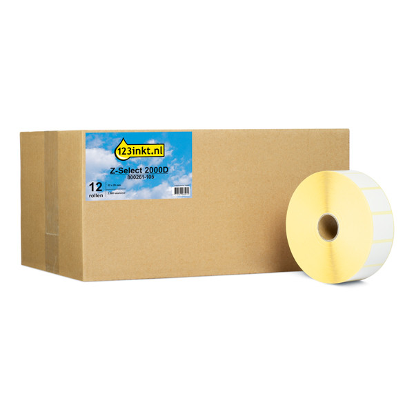 Zebra Z-Select 2000D (800261-105) etiquetas 32 x 25 mm (12 rollos)  (marca 123tinta) 800261-105C 140011 - 1