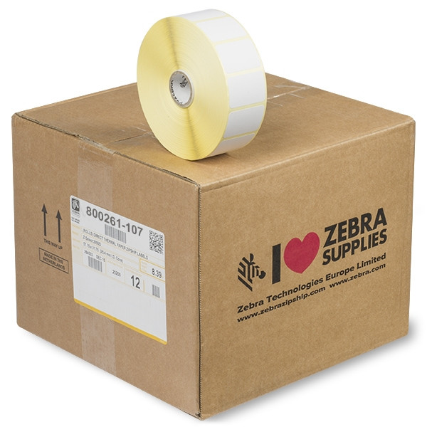 Zebra Z-Select 2000D etiquetas despegables (800261-107) 38 x 25 mm (12 rollos) (original)