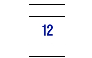 12 por hoja (63,5 x 72 mm)