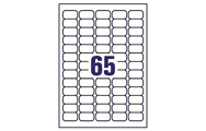 65 por hoja (38,1 x 21,2 mm)