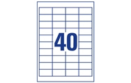 40 por hoja (48,5 x 25,4 mm)