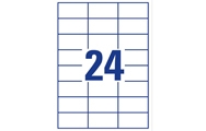 24 por hoja (64.6 x 33,8 mm)