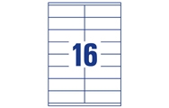 16 por hoja (105 x 35 mm)