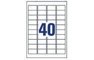40 por hoja (45,7 x 25,4 mm)