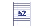 52 por hoja (48 x 21 mm)
