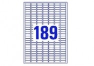 189 por hoja (25,4 x 10 mm)