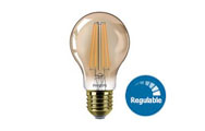 Lámpara pera regulable oro E27
