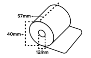 Rollos para datáfonos 57x40x12 mm