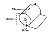 Rollos para datáfonos 57x30x8 mm