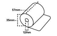 Rollos para datáfonos 57x35x12 mm