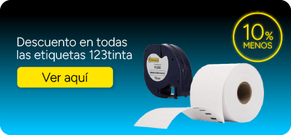 Descuento en etiquetas marca 123tinta