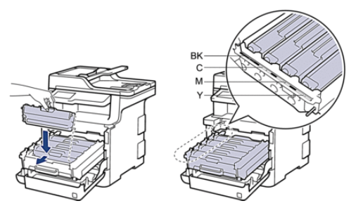 pasos para cambiar  toner TN910