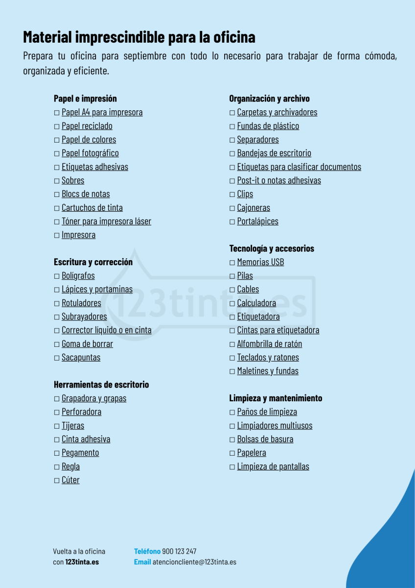 Listado compra Oficina para imprimir
