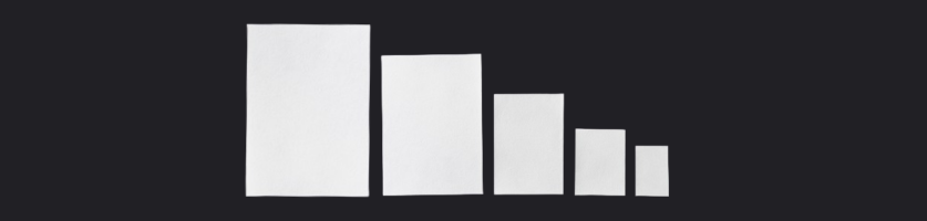 Diferentes formatos de papel